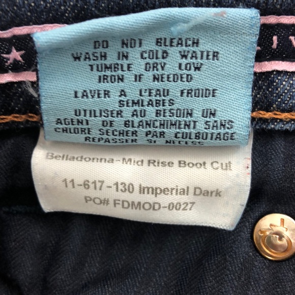 Fidelity Belladonna Mid-Rise Bootcut Jeans Size 29 - Picture 12 of 14